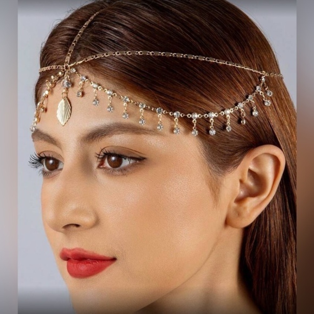 ✨NEW Bohemian Elegant Gold and Rhinestones Headpiece Halo 😇